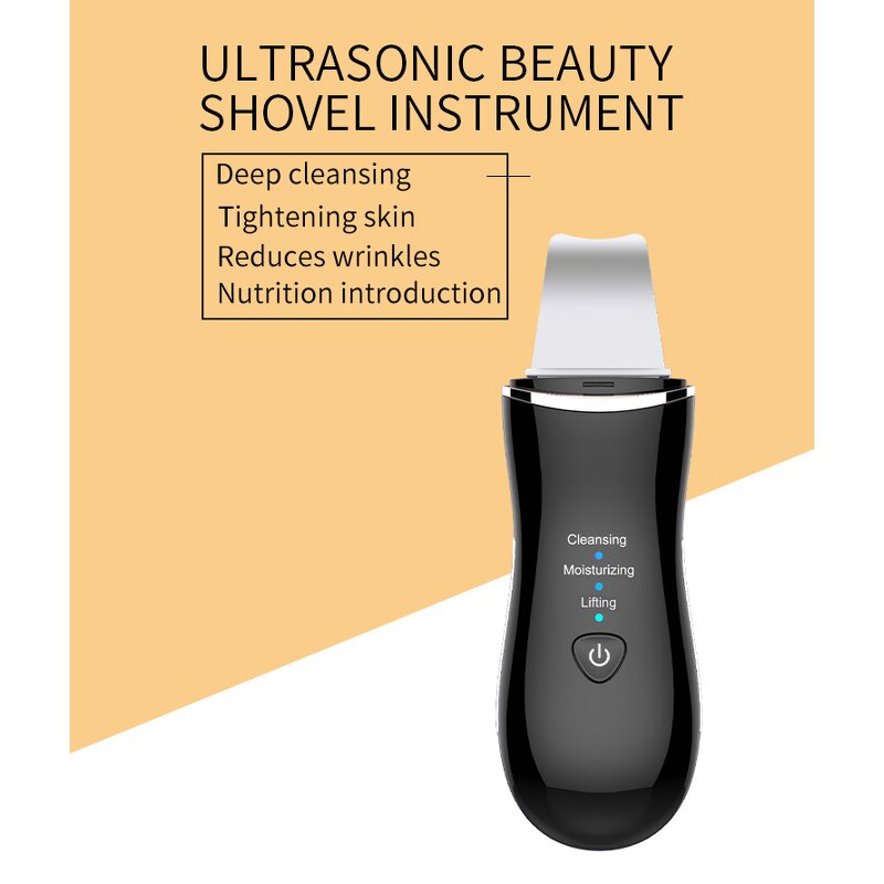 Ultrasonic Skin Scrubber - Professional Electric Facial Sonic Spatula