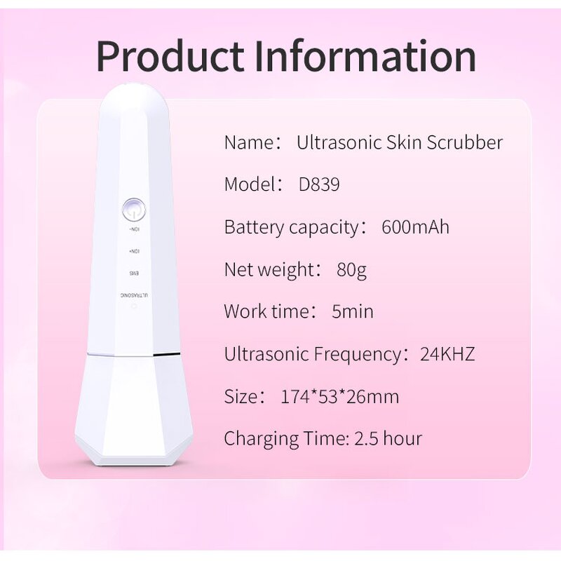 Ultrasonic Skin Scrubber - Exclusive Sales Acne Pore Facial Cleaner
