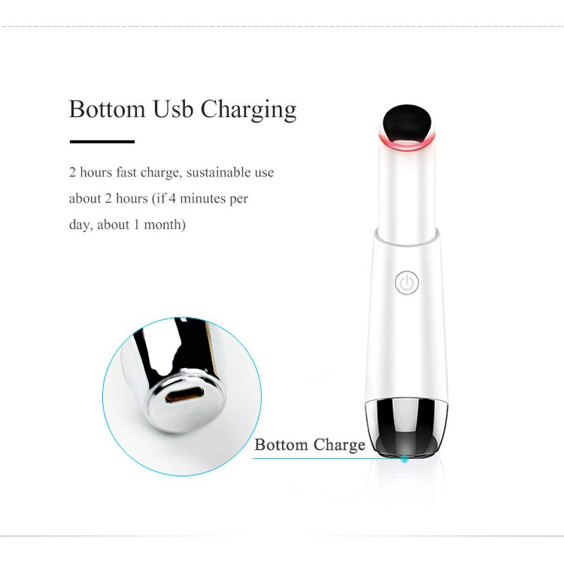 Electric Eye Massager - Mini Vibrating Heating Red Light Therapy Device