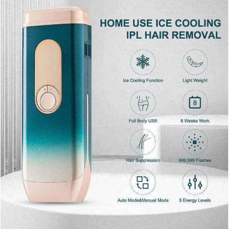 Mini IPL Laser Hair Remover - Handy Home Painless Permanent Device