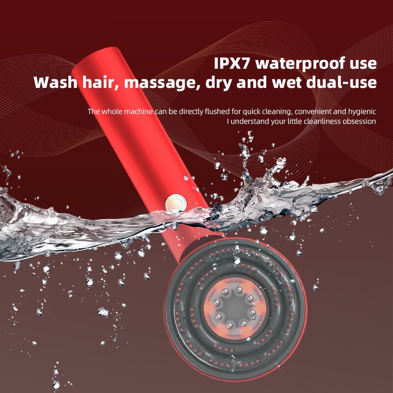 Electric Hair Scalp Dispenser - Waterproof Oil Comb Horn Massage Brush