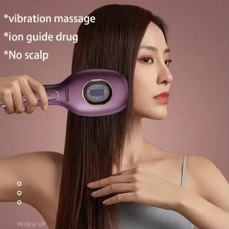 EMS Infrared Laser Comb - Scalp Massager Hair Growth Oil Applicator Brush