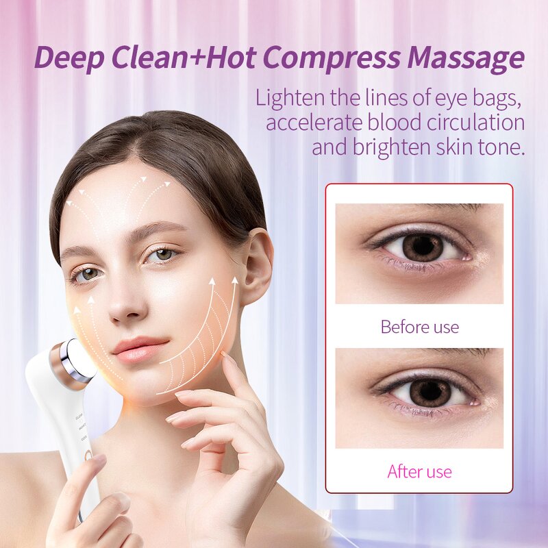 Hot Cold Eye Massager - Vibration Ion Type C Anti-Wrinkle Dark Circle Tool