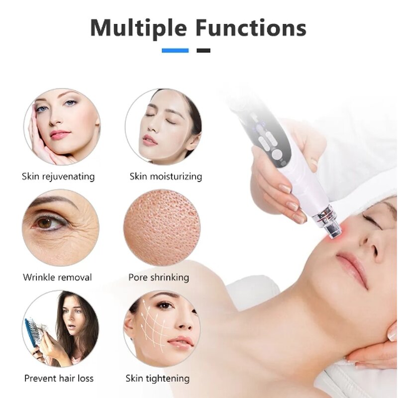 9-in-1 Skin Tightening Device - 9-Color LED Face Neck Wand UK Plug