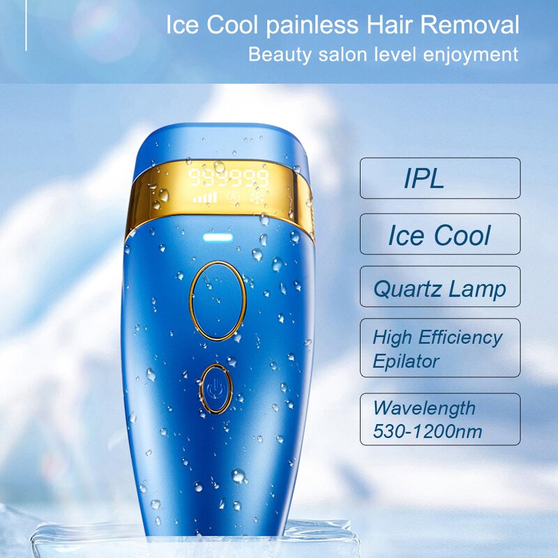 Portable IPL Hair Removal Handset - New Tech Stainless Steel Cool Tool