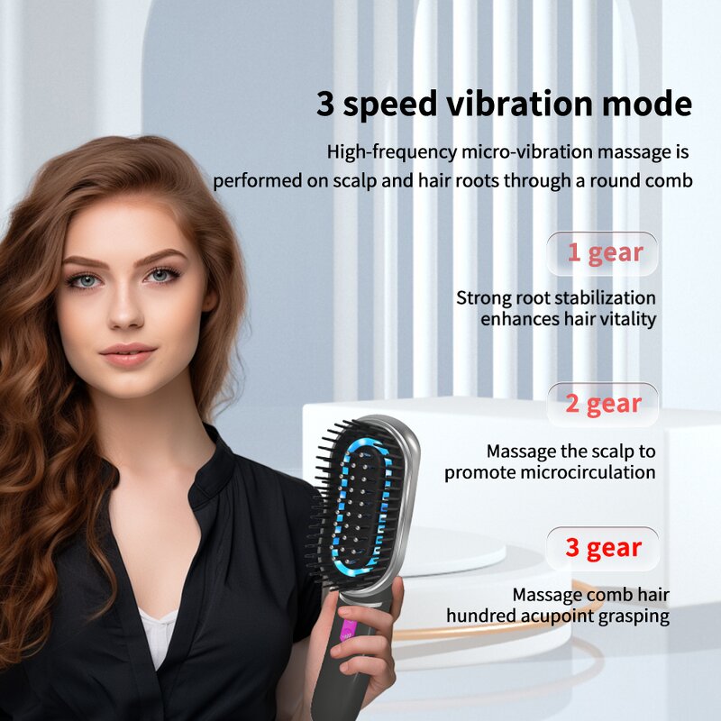 LED Laser Hair Growth Comb - 2025 New Electric Vibrating Scalp Massager