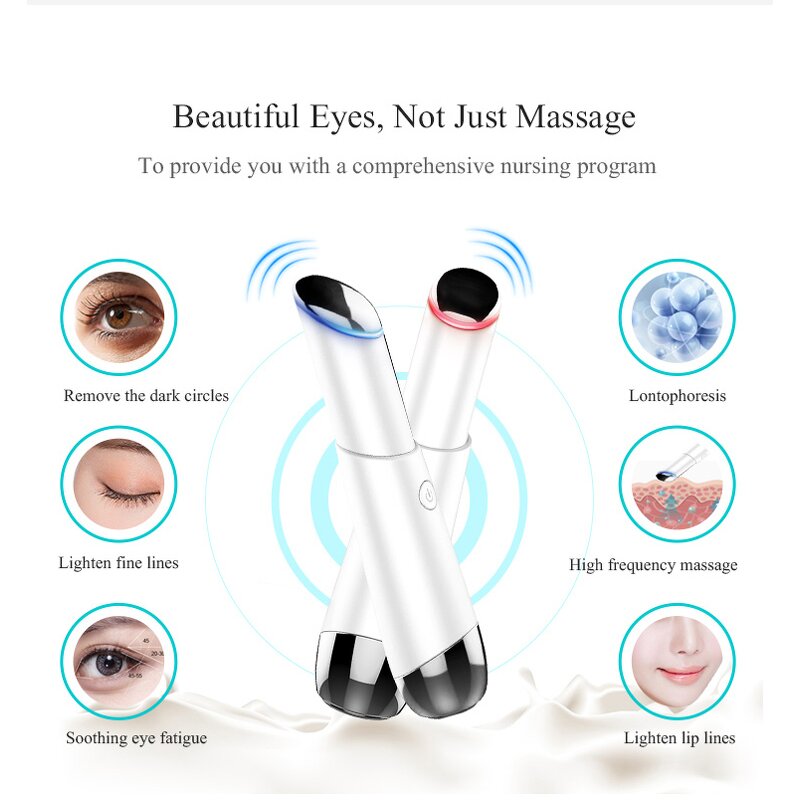 Eye Massage Pen - Professional Heat Dark Circle Remover Anti Age Device