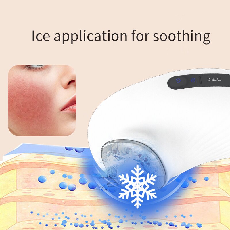 Facial Beauty Device - USB Hot Cold Vibration Skin Rejuvenation Tightening