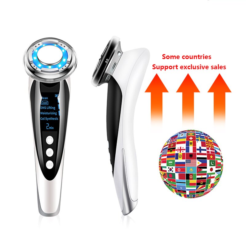 EMS Face Microcurrent Machine - Red LED Handheld Face Lift Massager