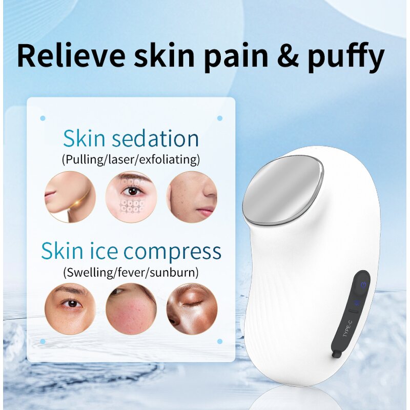 Hot Cold Compress Massage Device - Portable Handheld Face Firming Tool