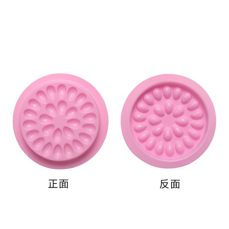 Eyelash Glue Tray Factory - 100pcs Round Shape Disposable Glue Holder