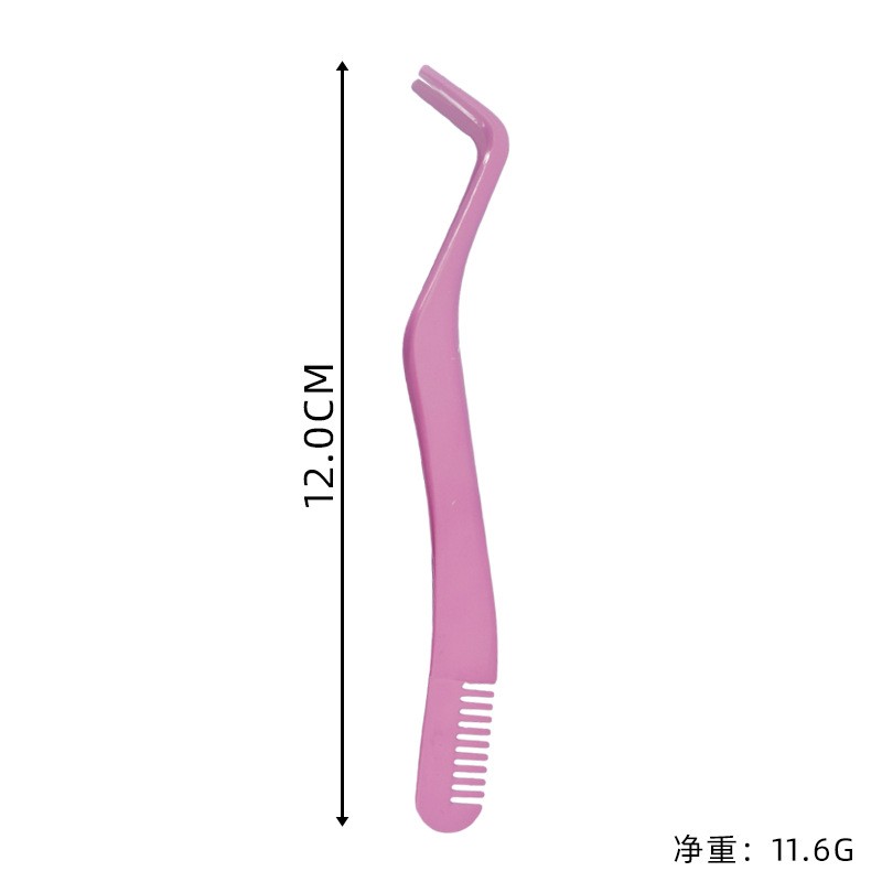 Eyelash Tweezer Manufacturer - 2 in 1 False Lash Applicator with Comb