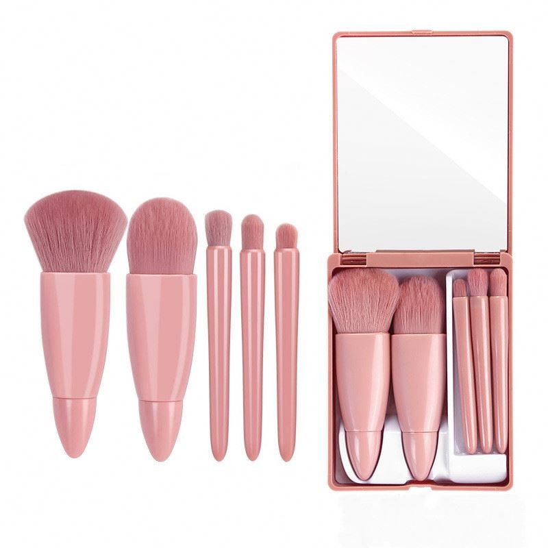 Mini Makeup Brush Factory - 5pcs Compact Makeup Application Brushes