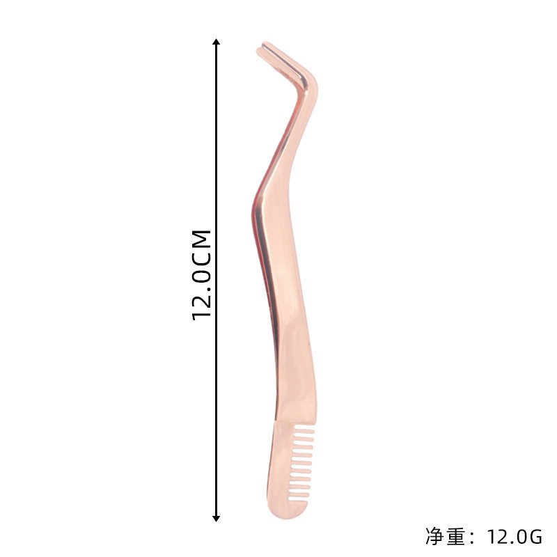 Eyelash Tweezer Manufacturer - 2 in 1 False Lash Applicator with Comb