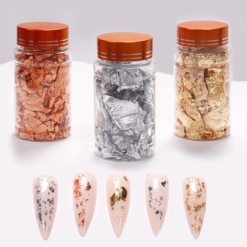 Nail Foils Factory - Holographic Gold Leaf Art Craft Stickers