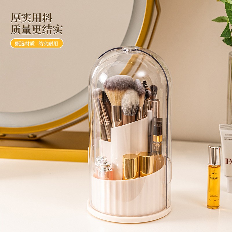 Makeup Brush Holder Factory - Plastic Rotating Brush Organizer 2 Colors