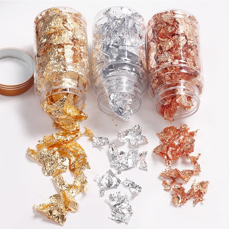 Nail Foils Factory - Holographic Gold Leaf Art Craft Stickers