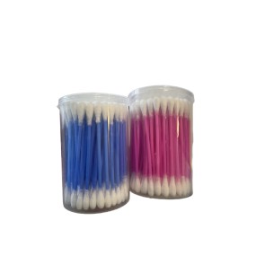 Cotton Swabs Manufacturer - 100pcs Colored Plastic Ear Cleaning Buds Wholesale
