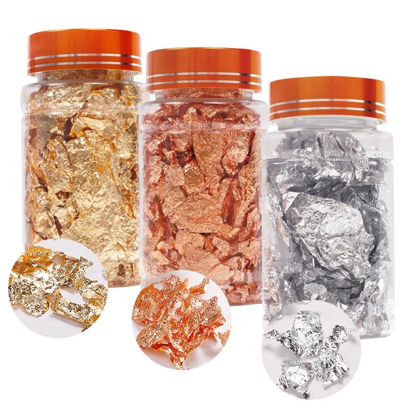 Nail Foils Factory - Holographic Gold Leaf Art Craft Stickers