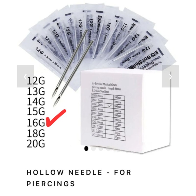 Piercing Needle Manufacturer - Sterilized Tri-beveled Hollow Tattoo Needle
