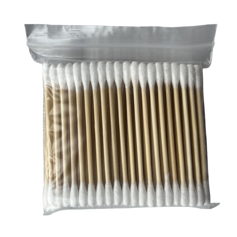 Eco Cotton Swabs Factory - 100pcs Biodegradable Wooden Ear Cleaning Buds