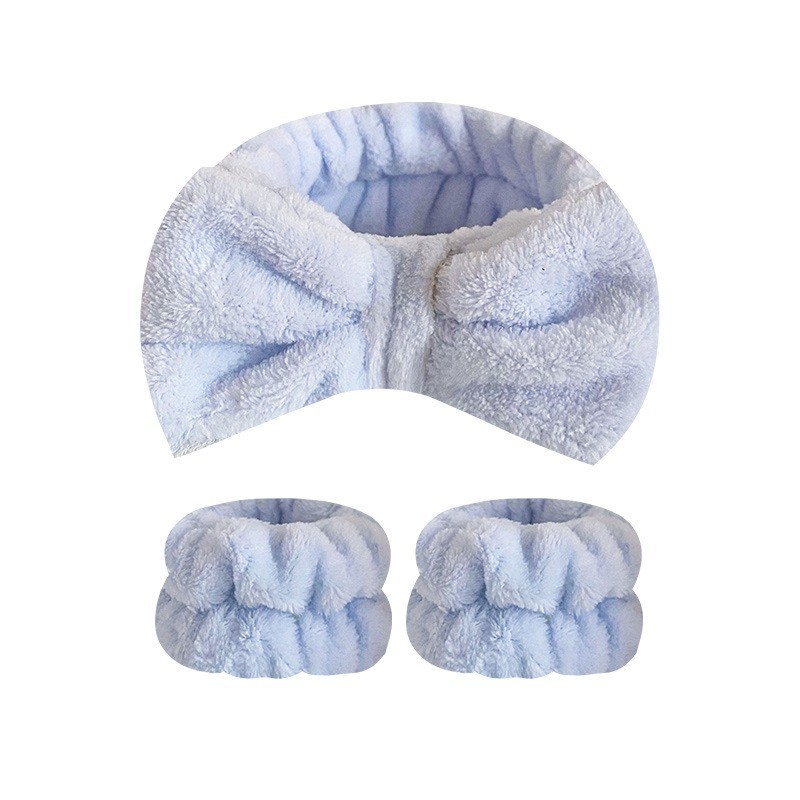 Spa Headband Set Factory - 3pcs Wristband and Headband Skincare Set