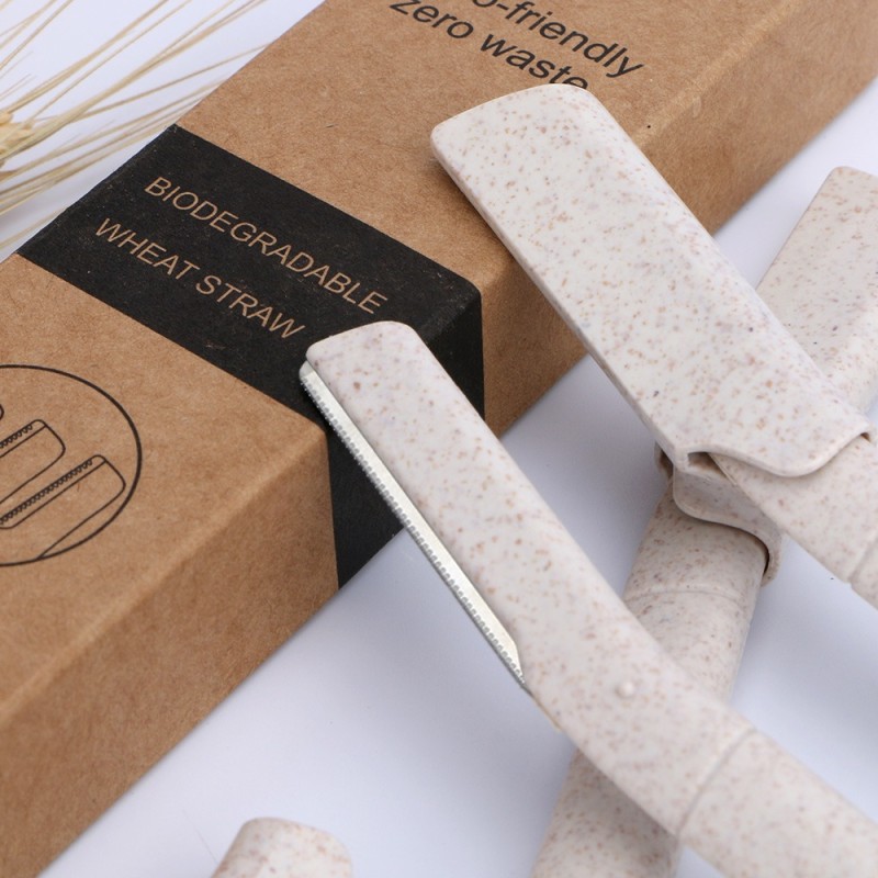 Eco Eyebrow Trimmer Factory - Wheat Straw Biodegradable Facial Razor