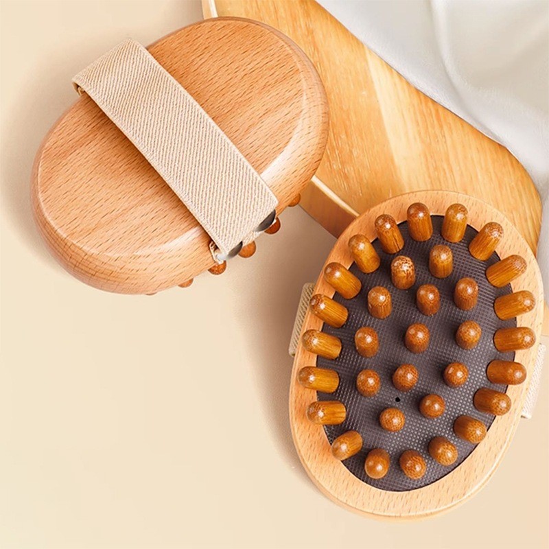 Wooden Massager Supplier - Beech Wood Multi-point Head Massage Tool