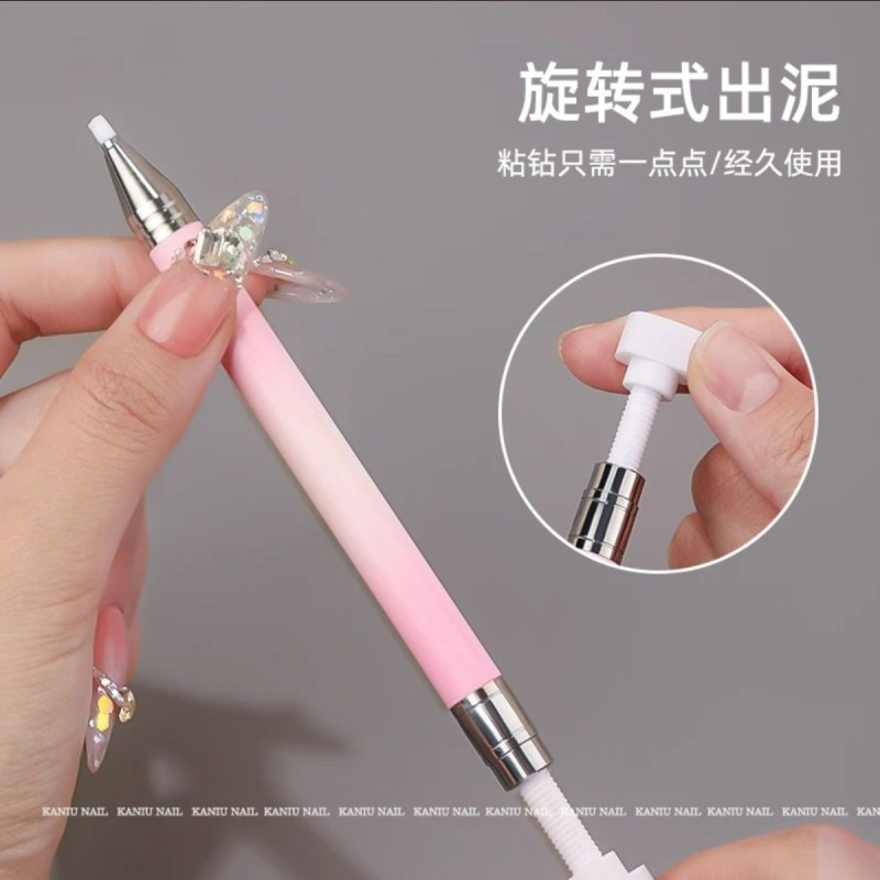 Nail Gradient Pen Manufacturer - Rotating Diamond Mud Pen with Brush
