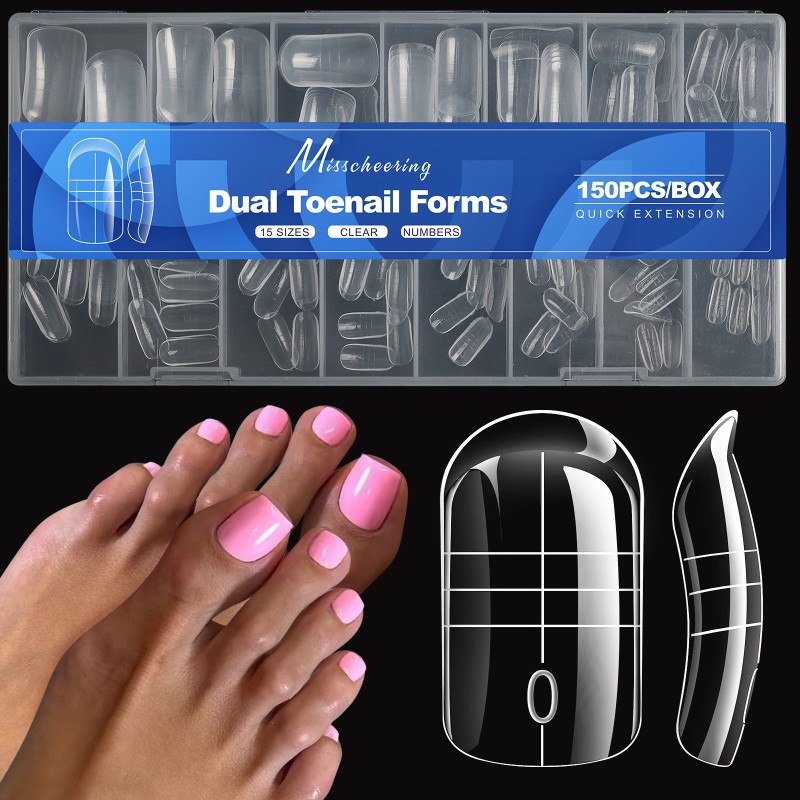 Nail Forms Manufacturer - 150pcs Clear Toe Dual Forms Custom