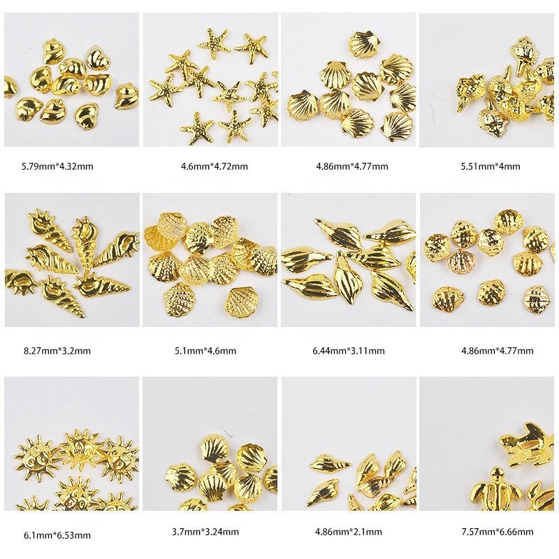 Nail Charms Supplier - 3D Metal Sea Theme Nail Art Decor