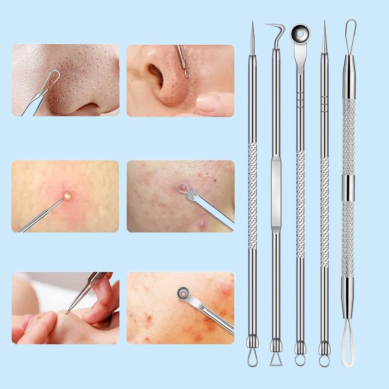 Blackhead Remover Tool Factory - 8pcs Stainless Steel Acne Extraction Kit