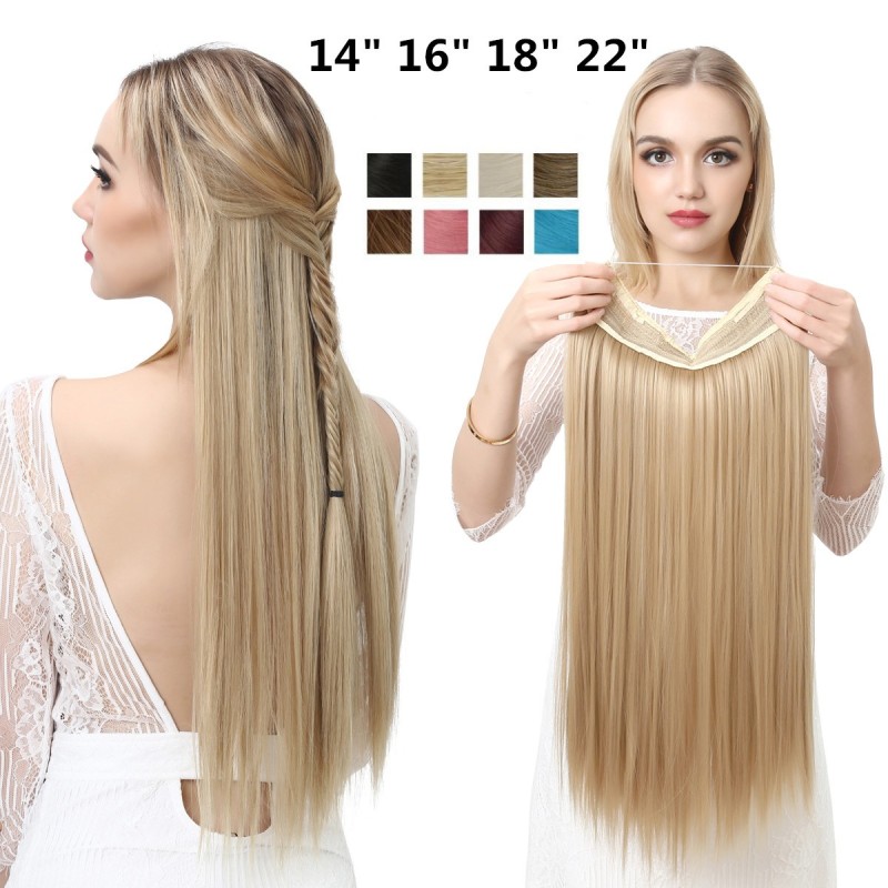 Halo Hair Extensions Manufacturer - Invisible Wire Human Hair One Piece