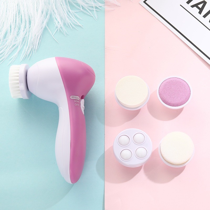 Electric Face Brush Factory - 5 in 1 Silicone Massage Cleansing Brush