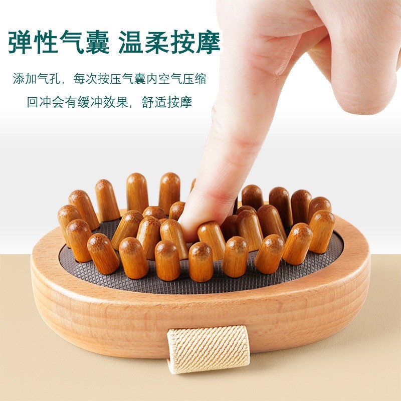 Wooden Massager Supplier - Beech Wood Multi-point Head Massage Tool