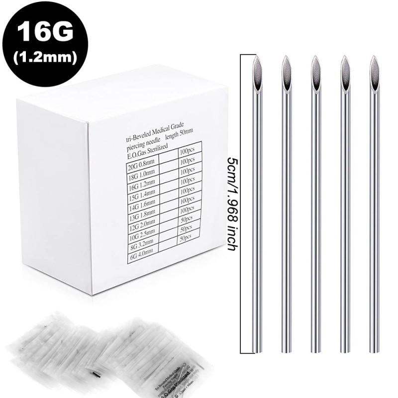 Piercing Needle Manufacturer - Sterilized Tri-beveled Hollow Tattoo Needle