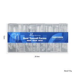 Nail Forms Manufacturer - 150pcs Clear Toe Dual Forms Custom