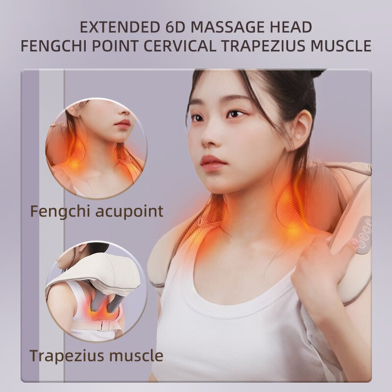 Neck and Back Massager Manufacturer - Electric 4D Noiseless Shiatsu Kneading Deep Tissue with Heating
