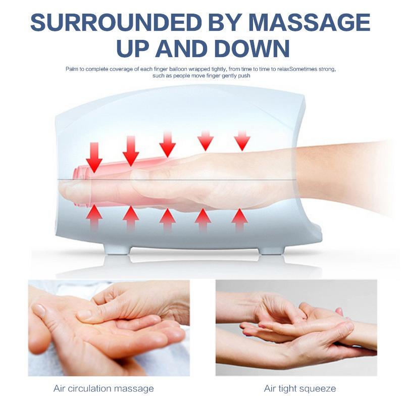 Hand Massager Manufacturer - Small Design Air Wave Cordless with Heat for Hand Palm Finger Physiotherapy