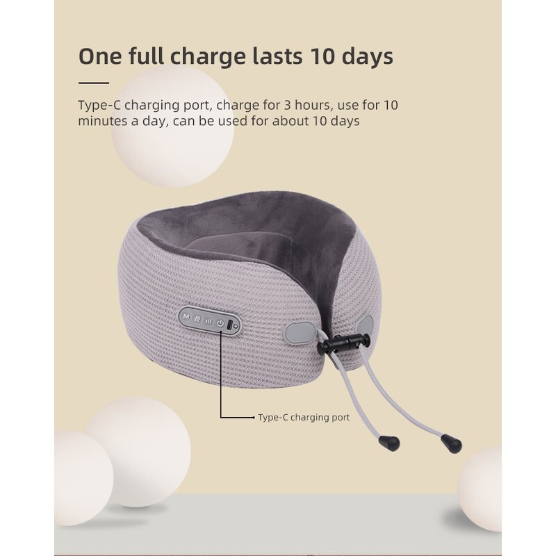 Neck Massager Pillow Manufacturer - U-Shaped for Home & Office Travel with Heating Kneading Vibration & Infrared Physiotherapy