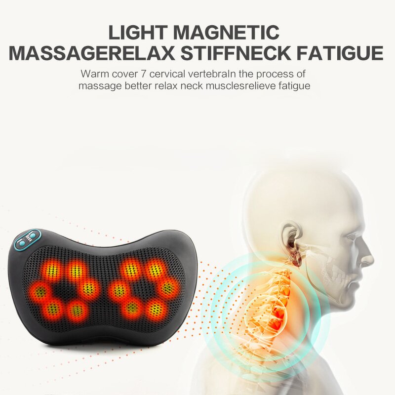 Massage Pillow Manufacturer - Portable Shiatsu Heating Electric for Cervical Neck Waist & Back at Home