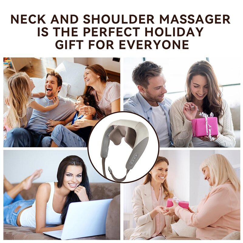 Neck and Shoulder Massager Manufacturer - Best Seller Portable Pillow with Heating Shiatsu for Office Home Travel