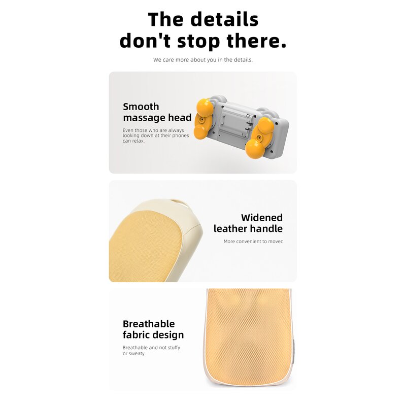 Neck and Shoulder Massager Manufacturer - Infrared Shiatsu with Heat for Deep Tissue Kneading Cushion USB Rechargeable