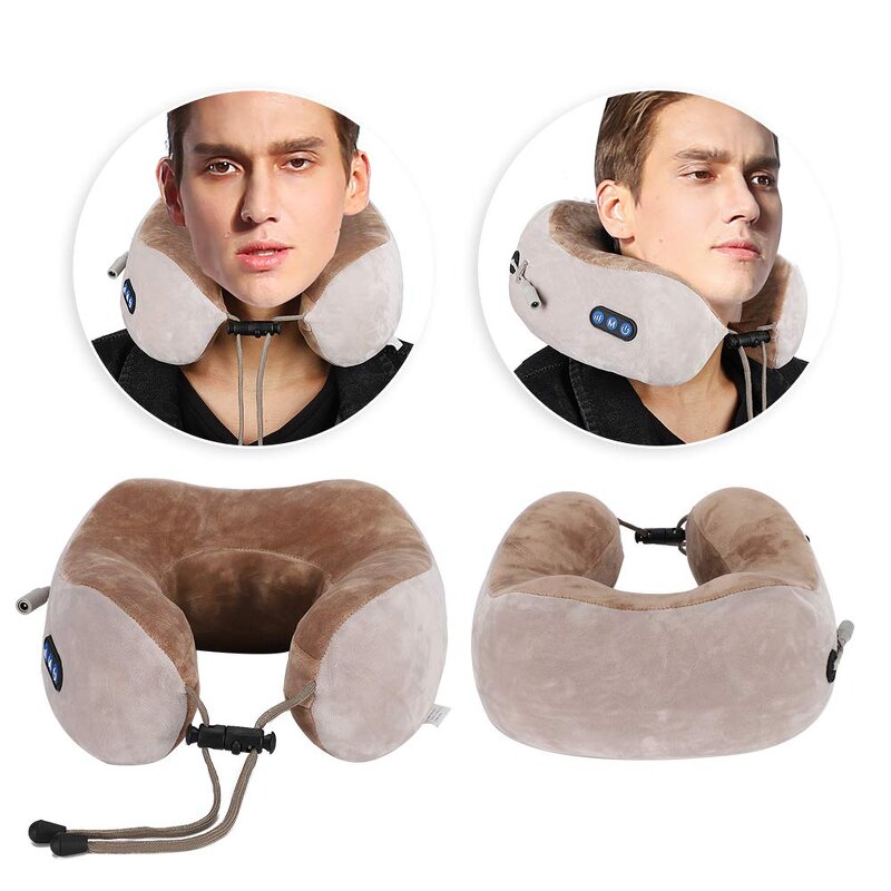Neck Massager Pillow Manufacturer - Portable Home U-Shaped Memory Foam with Electric Cervical Focus on Shoulder Comfort