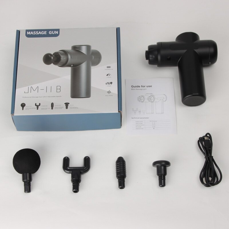 Massage Gun Manufacturer - Portable Professional with 4 Heads Deep Tissue, 6 Speeds for Body Leg Neck