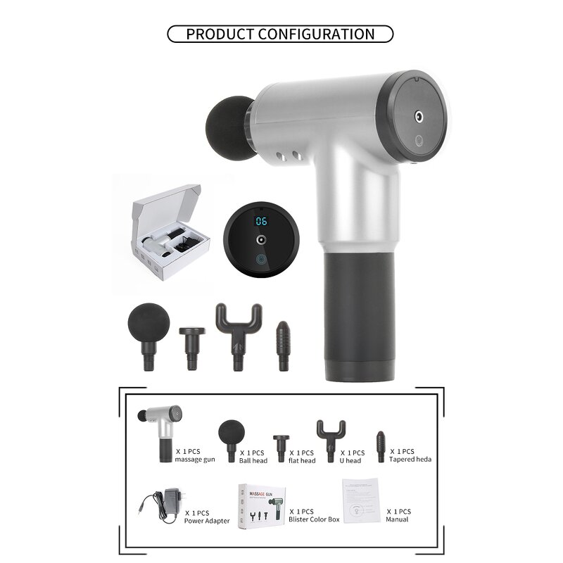 Massage Gun Manufacturer - 4-Head Vibrating for Muscle Relaxation