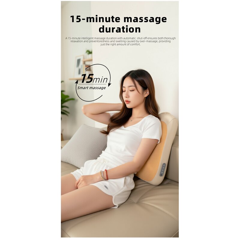 Neck and Shoulder Massager Manufacturer - Infrared Shiatsu with Heat for Deep Tissue Kneading Cushion USB Rechargeable