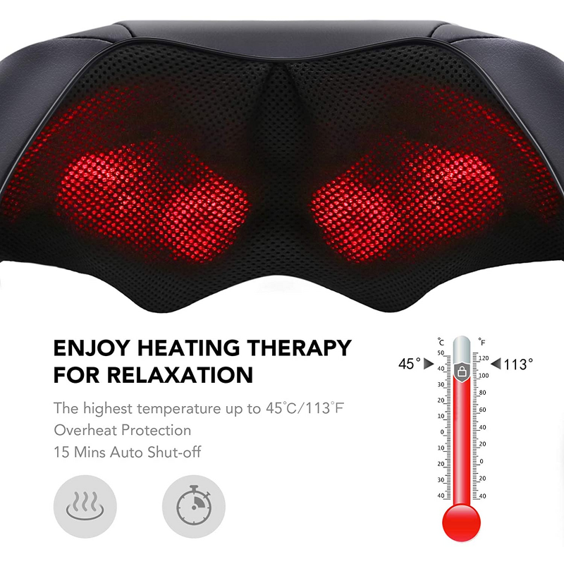 Neck and Shoulder Massager Manufacturer - Factory Direct with Heat for Deep Tissue Pain Relief, Portable Rechargeable