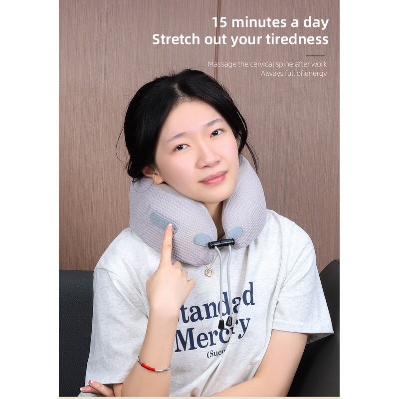 Neck Massager Pillow Manufacturer - U-Shaped for Home & Office Travel with Heating Kneading Vibration & Infrared Physiotherapy