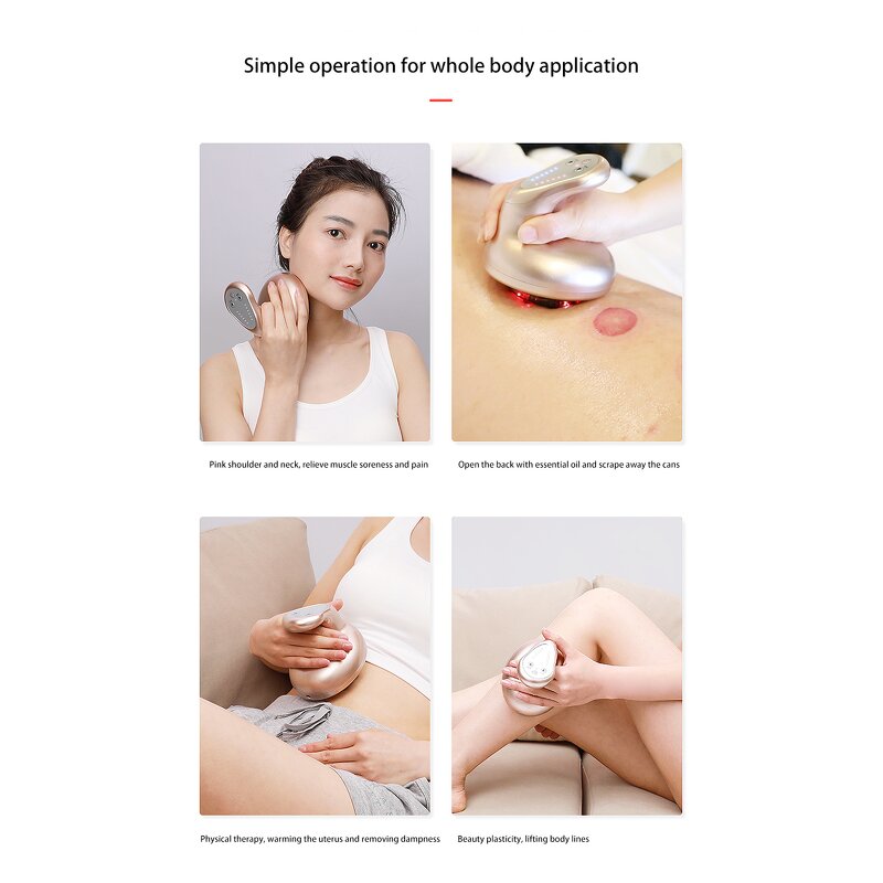 Cupping Therapy Device Manufacturer - Hot Selling 9-level Red Light Heating Intelligent Electric Vacuum